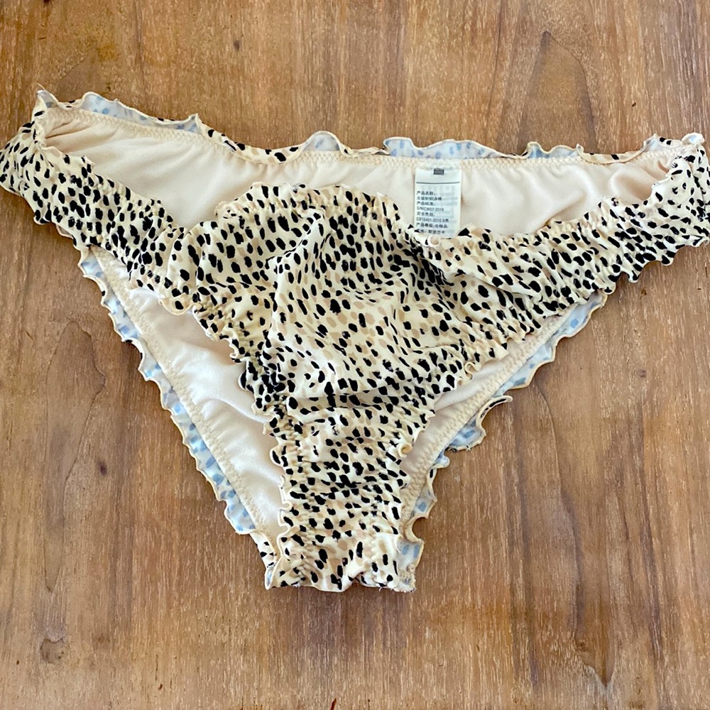 Neutral Scrunch Butt Ruffle Bikini Bottoms